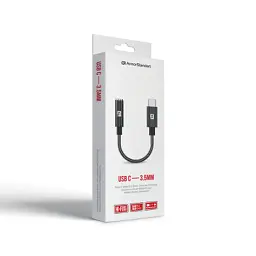 Перехідник USB-C M to 3.5mm F black Armorstandart (ARM76887) - мініатюра 2