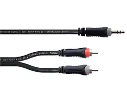 Коммутационный кабель mini Jack 3,5 stereo — 2x RCA 1.5м Cordial EY 1,5 WCC - мініатюра 2