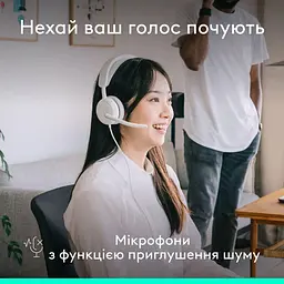Гарнітура Logitech ZONE Wired 2 USB Headset White (L981-001621) - мініатюра 3