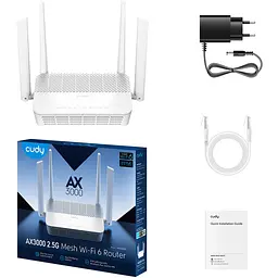 Маршрутизатор Cudy WR3000P, AX3000 2.5G Wi-Fi 6 Mesh PoE Router - мініатюра 3