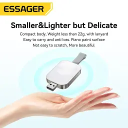 Зарядний пристрій Essager Wireless charger for smart watch USB white (EWXA-YB02-Z) - мініатюра 4