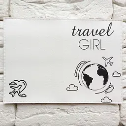 Обкладинка на паспорт Travel girl 7 (білий) - мініатюра 3