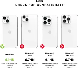 Чохол-накладка Urban Armor Gear Essential Armor Magsafe для Apple iPhone 15 Black (114288114040) - мініатюра 3