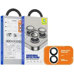 Захисне скло Metal на камеру для Apple iPhone 17 (6.3") Чорний Blueo teh0031154 - мініатюра 2