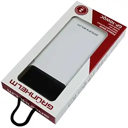 Портативна батарея Grunhelm GP-10WQC Power Bank 10.000 mAh біла (137526) - мініатюра 5