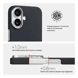 Чехол ArmorStandart BlackIcon Aramid Plain MagCase для Apple iPhone 17 Black (ARM90159) - мініатюра 6