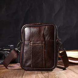 Чоловіча шкіряна сумка Vintage 13,5х16х4 см sum0022668 - мініатюра 6