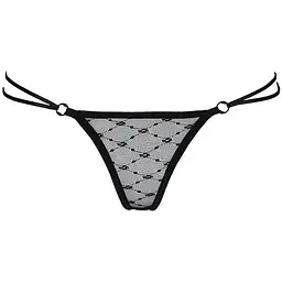 Трусики на зав'язочках з боків Passion Exclusive ZITA Thong Black L/XL - мініатюра 5