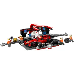 Конструктор LEGO City Піт-стоп і піт-екіпаж F1 з болідом Ferrari 322 деталі (60443) - мініатюра 3
