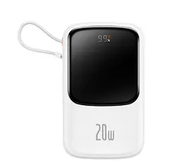 Портативна батарея - зовнішній акб Baseus Qpow Pro 10000 mAh 20W PPQD020002 білий - мініатюра 2