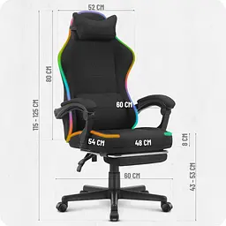 Крісло Cabro C502 LED Black тканина - мініатюра 9