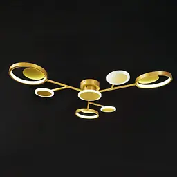 Люстра стельова Brille в спальню LED 30W WW+NW+CW G (BR-01 658С/7) - мініатюра 5