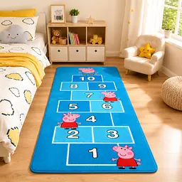 Килимок для ванної та спальні 40×120 см — м’який антиковзкий килимок з ефектом кашеміру синього кольору KT9000202