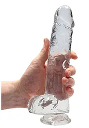 Фалоімітатор - Realrock Dildo 9" Transparent - мініатюра 3