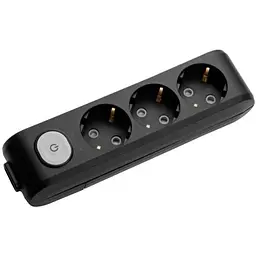 Колодка для подовжувача Panasonic X-tendia 3 гнізда black WLTA04302BL-UA (WLTA04302BL-UA)
