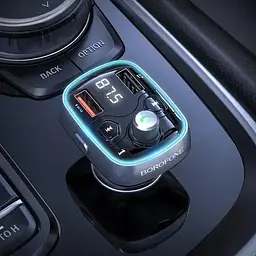 Трансмітер модулятор Bluetooth 5.0 Borofone BC32 з двома USB-портами, LED-дисплеєм та підтримкою USB / TF - мініатюра 4