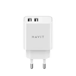 Зарядний пристрій HAVIT UC006B 15W 2xUSB-A White HAVIT (28693-000) - мініатюра 2