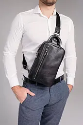 Сумка-слінг чоловіча шкіряна Tiding Bag 9801A - мініатюра 7
