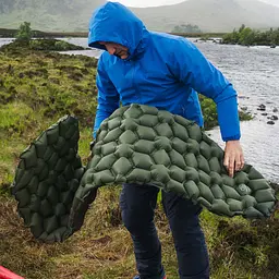 Килимок надувний Highlander Nap-Pak Inflatable Sleeping Mat 5 cm Olive (AIR071) - мініатюра 11