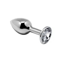 Анальна пробка - M Alive Mini Metal Butt Plug, 8х3.4 см, біла - мініатюра 3