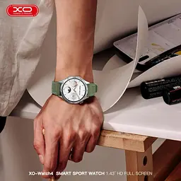 Смарт-годинник XO Watch 4 AMOLED Screen Smart Sports Call Watch сріблястий зелений ремінець - мініатюра 5