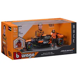 Автомодель з фігуркою Bburago McLaren MCL38, 1:24 в асортименті (18-28040) - мініатюра 10