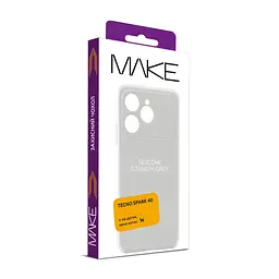 Чохол MAKE Tecno Spark 40 Silicone Titanium Grey - мініатюра 3