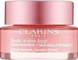 Clarins Крем для обличчя відновлюючий, розгладжуючий для всіх типів шкіри 50 мл Multi-Active Day Face Cream Niacinamide + Sea Holly Extract - мініатюра 1