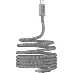 Дата кабель USB-C to USB-C 1.0m 60W Magnet Braided Light Grey Canyon (CND-CCMG60AB15LG) - мініатюра 3