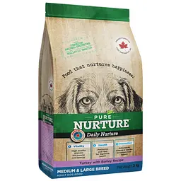 Сухий корм Pure Nurture для дорослих собак середніх та великих порід  з індичкою та ячменем 3 кг