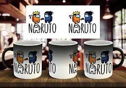 Чашка "Naruto Among Us style" 330 мл Хамелеон глянцевий червоний