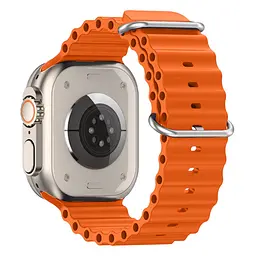 Силіконовий ремінець на смарт-годинник для Apple Watch 38,40,41,42 mm, Ocean Band, orange, зі зручною застібкою, для годинника епл вотч, спортивний, ArmorStandart (ARM81038) - мініатюра 3