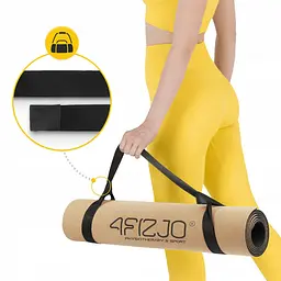 Килимок (мат) спортивний 4FIZJO Cork 183 x 61 x 0.4 см для йоги та фітнесу 4FJ0590 (P-5907739319562) - мініатюра 11