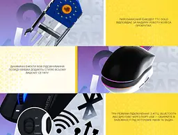 Ігрова миша HATOR HTM-731 Quasar3 Wireless ESports Gaming 12000dpi 35G White - мініатюра 8