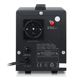 Стабілізатор напруги Real-EL Stab Energy-1000 Black 800 Вт (EL122400012) - мініатюра 3
