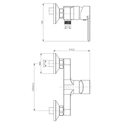 Змішувач для душу Cersanit Brasco S951-231 - мініатюра 2