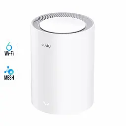 Маршрутизатор WiFi Mesh-система WiFi 6 2.5G Cudy M3000 V2.0 White (1-Pack) дводіапазонний AX3000 (73-00549) - мініатюра 1