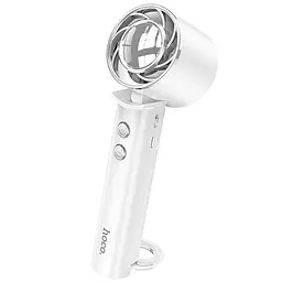 Портативний вентилятор Hoco HX61 Exquisite handheld folding fan 1200 mAh White - мініатюра 6