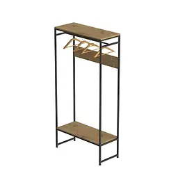 Вішалка модульна підлогова Ferrum-decor Треліс 14 180x90x38 чорний ДСП Дуб Артізан 16мм (FRD-104345)