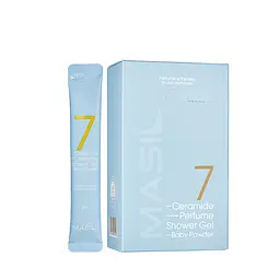 Гель для душу одноразовий Masil 7 Ceramide Perfume Shower Gel Baby Powder, пробник 8 мл