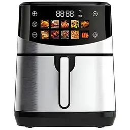 Мультипіч аерофритюрниця Sokany SK-10095 без олії 10 л захист від перегрівання 2200 Вт Чорний із сірим