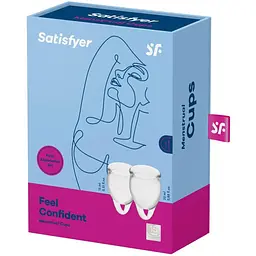 Набір менструальних чаш Satisfyer Feel Confident Білий - мініатюра 3