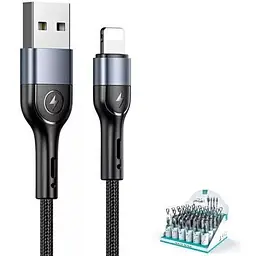 Кабель Usams 2 A USB Type-A на Lightning 1 м Чорний (6958444945231)