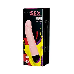 Реалістичний вібратор Colorful Sex Experience тілесний 24 см - мініатюра 2