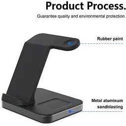 Бездротовий зарядний пристрій Boaraino W15 3 в 1 для iPhone 13/13 Mini/13 Pro/13 Pro Max/12/11/X/8, Apple Watch 7/SE/6 - мініатюра 2