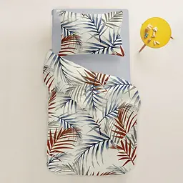 Дитяча постільна білизна в ліжечко BEIGE FOLIAGE CS1, бежевий (FoliageColorMilk_Grey_140) - мініатюра 2
