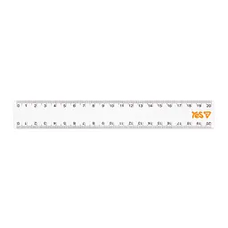 Лінійка пласт. 20см "Yes" Orange Line прозора №370731