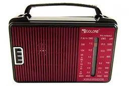 Радіоприймач всехвильовий Golon RX-A08AC Red-Black (3_03033) - мініатюра 3