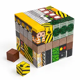 Магнітний конструктор Minecraft 128 шт + 3 фігурки по грі Майнкрафт Промисловий Mk001037