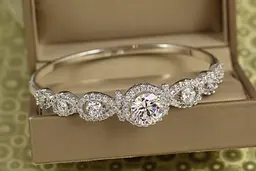 Браслет бенгл Xuping Jewelry Люміна від 17 см до 19 см сріблястий
